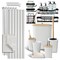 Clara Clark Shower Caddy & Bathroom Accessories Set with Bath Rugs
